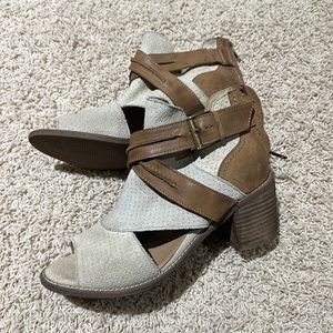 BNWT tried on a couple times and never wore them. Roan heeled sandal size 7.5